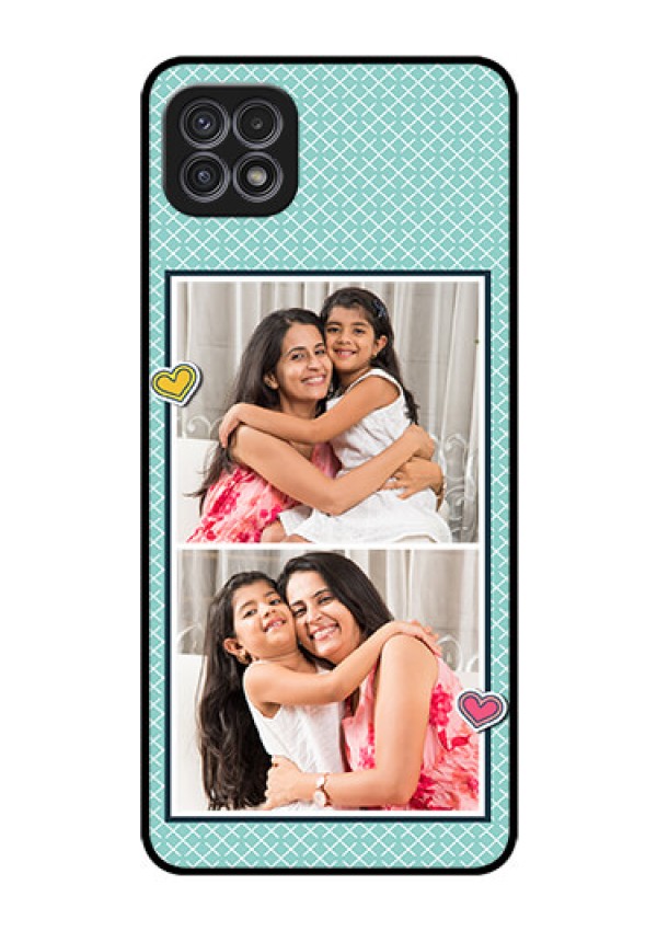 Galaxy F42 5G Custom Glass Phone Case  - 2 Image Holder with Pattern Design