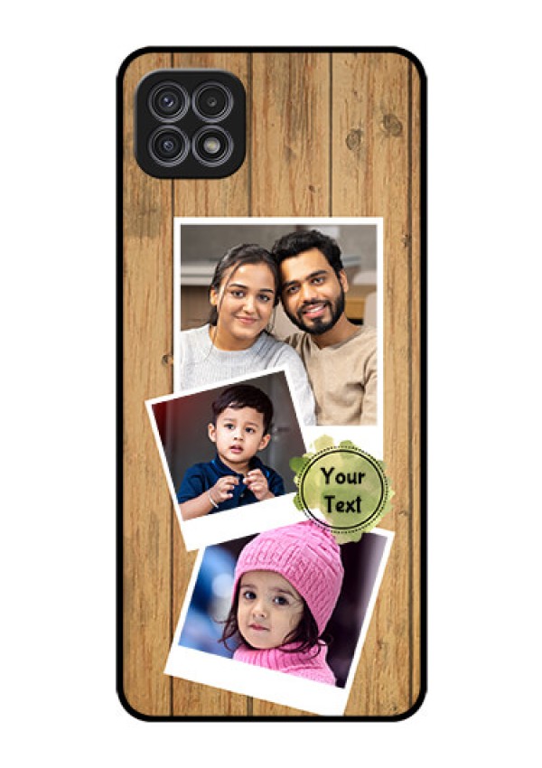 Galaxy F42 5G Custom Glass Phone Case  - Wooden Texture Design