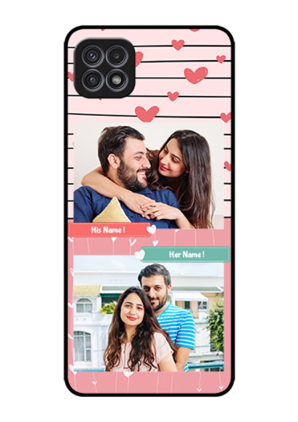 Galaxy F42 5G Custom Glass Mobile Case  - Photo with Heart Design