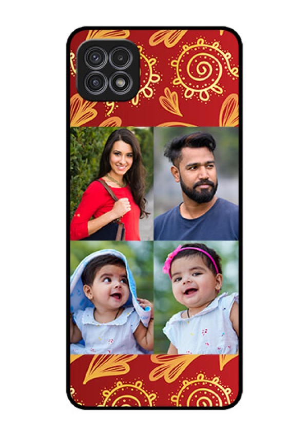 Galaxy F42 5G Photo Printing on Glass Case  - 4 Image Traditional Design