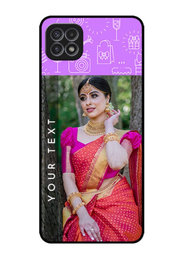 Galaxy F42 5G Custom Glass Mobile Case  - Birthday Icons Design