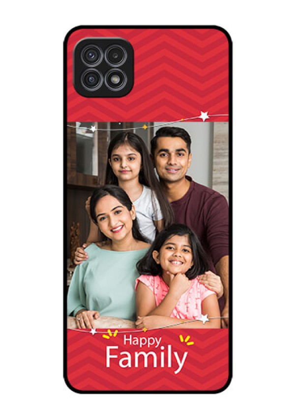 Galaxy F42 5G Personalized Glass Phone Case  - Happy Family Design