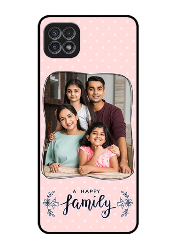 Galaxy F42 5G Custom Glass Phone Case  - Family with Dots Design