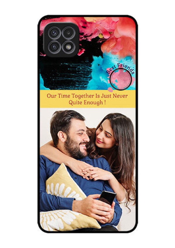 Galaxy F42 5G Custom Glass Mobile Case  - Quote with Acrylic Painting Design