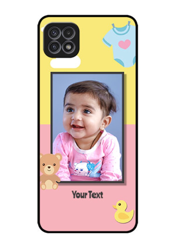 Galaxy F42 5G Photo Printing on Glass Case  - Kids 2 Color Design