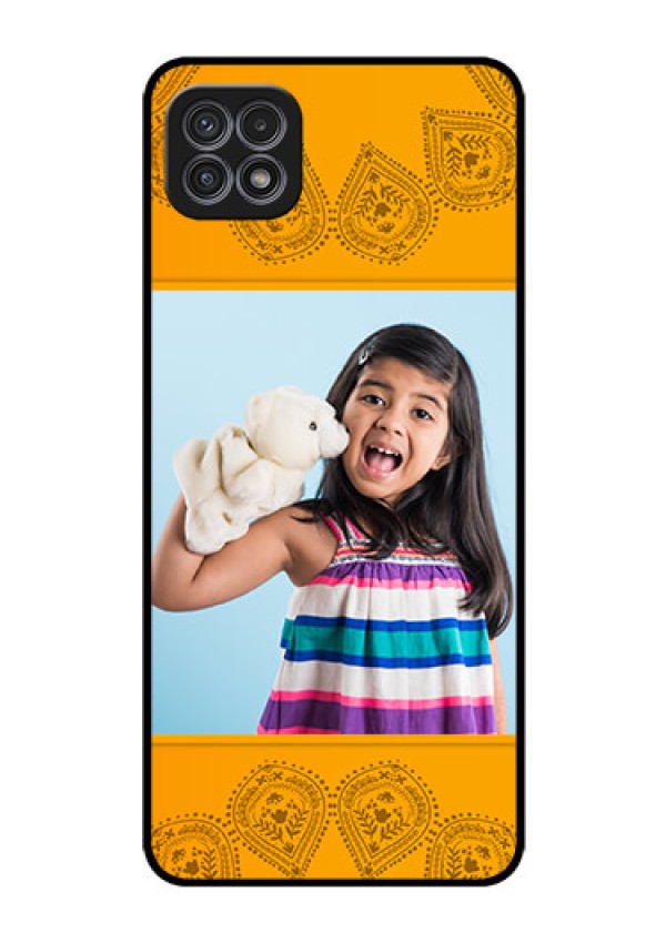 Galaxy F42 5G Personalized Glass Phone Case  - Photo Wedding Design 