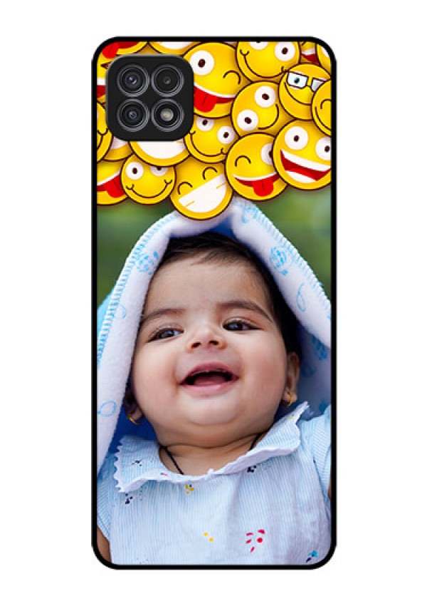 Galaxy F42 5G Custom Glass Mobile Case  - with Smiley Emoji Design