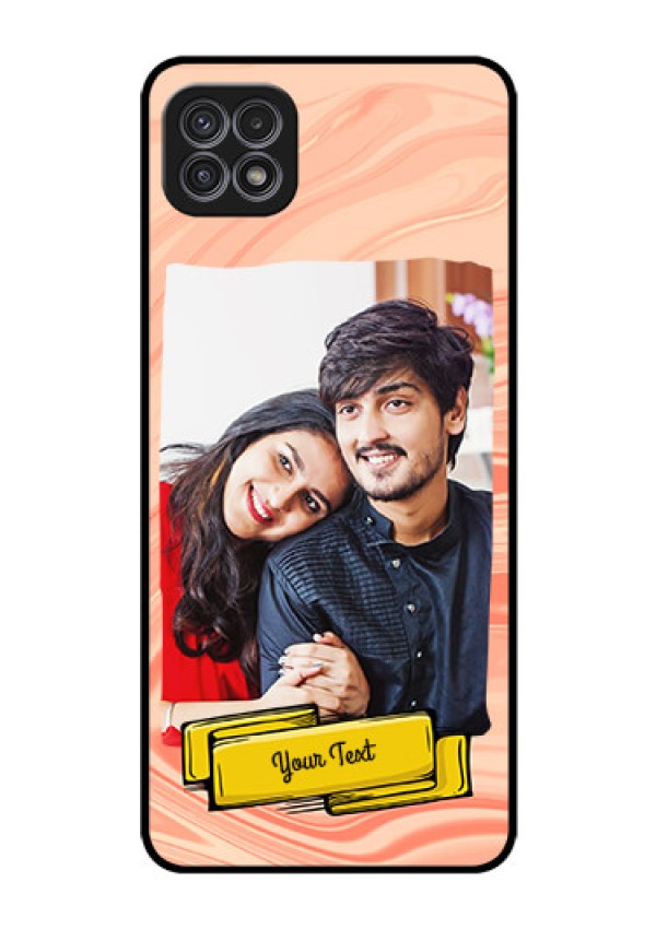 Galaxy F42 5G Personalized Glass Phone Case  - Marble Texture Design