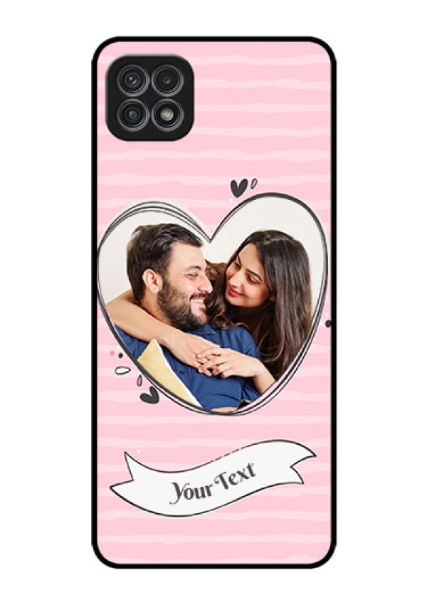 Galaxy F42 5G Custom Glass Phone Case  - Vintage Heart Design