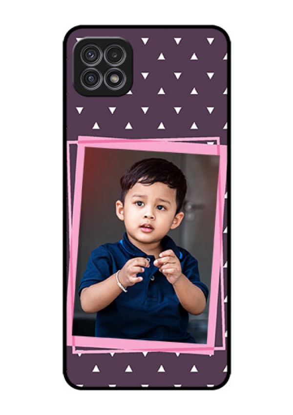 Galaxy F42 5G Custom Glass Mobile Case  - Triangle Pattern Dotted Design