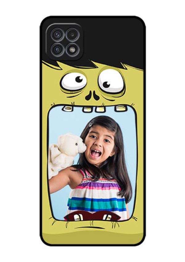 Galaxy F42 5G Personalized Glass Phone Case  - Cartoon monster back case Design