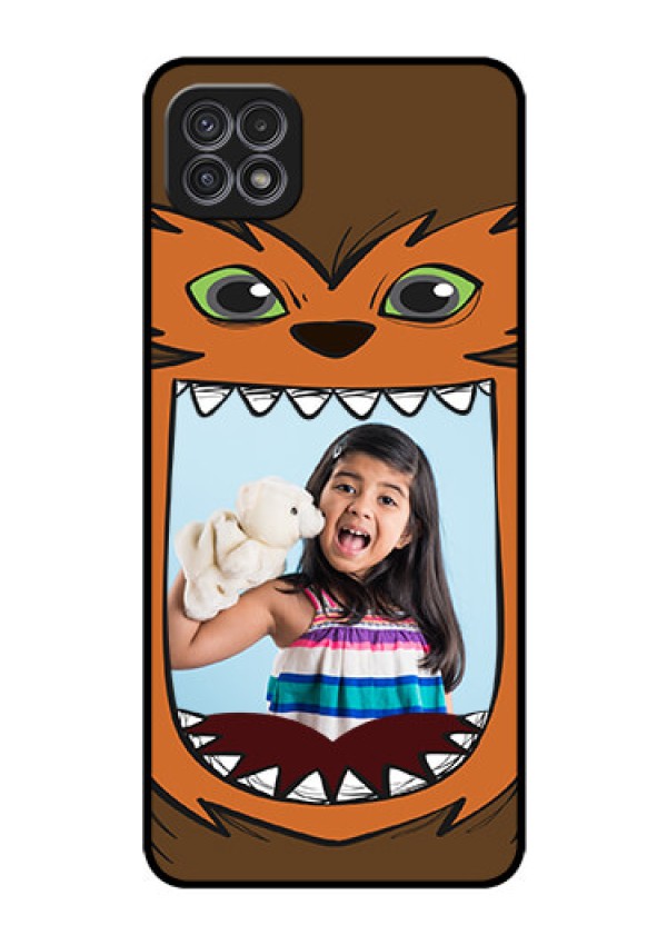 Galaxy F42 5G Photo Printing on Glass Case  - Owl Monster Back Case Design