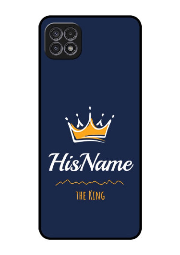Galaxy F42 5G Glass Phone Case King with Name