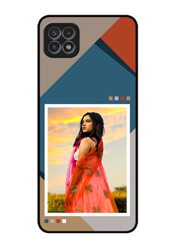 Galaxy F42 5G Personalized Glass Phone Case - Retro color pallet Design