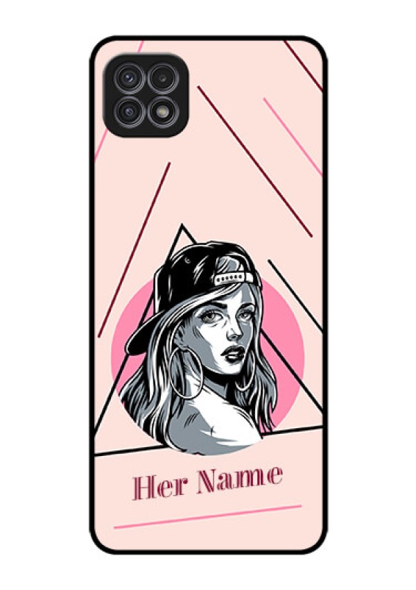 Galaxy F42 5G Personalized Glass Phone Case - Rockstar Girl Design