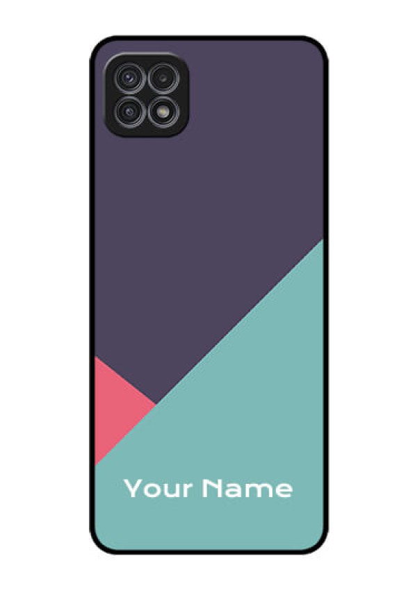 Galaxy F42 5G Custom Glass Mobile Case - Tri Color abstract Design