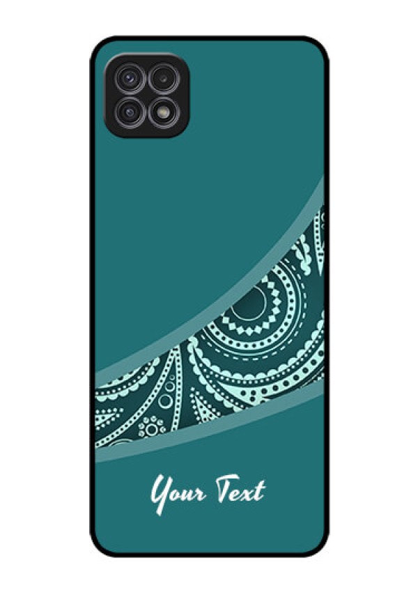 Galaxy F42 5G Photo Printing on Glass Case - semi visible floral Design