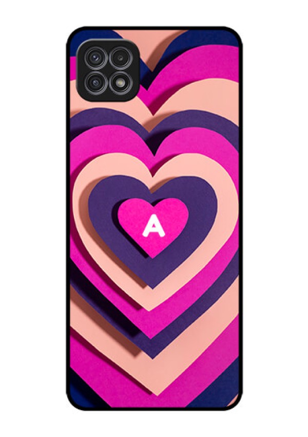 Galaxy F42 5G Custom Glass Mobile Case - Cute Heart Pattern Design