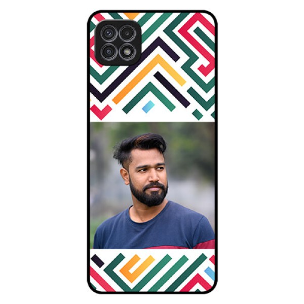 Galaxy F42 5G Personalized Glass Phone Case - Colorful Maze Pattern Design Galaxy F42 5G Personalized Glass Phone Case - Colorful Maze Pattern Design