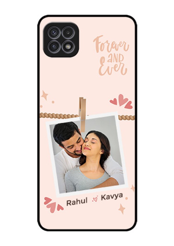 Galaxy F42 5G Custom Glass Phone Case - Forever and ever love Design