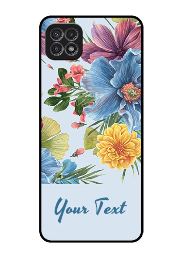 Galaxy F42 5G Custom Glass Mobile Case - Stunning Watercolored Flowers Painting Design