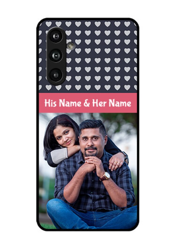 Samsung Galaxy F54 5G Custom Glass Phone Case - Love Symbols Design