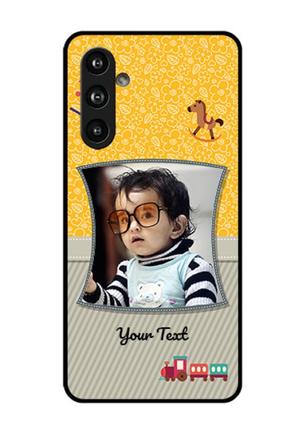 Samsung Galaxy F54 5G Custom Glass Phone Case - Baby Picture Upload Design