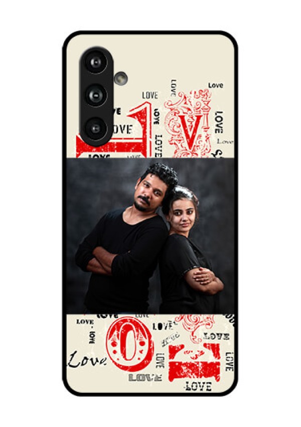 Samsung Galaxy F54 5G Custom Glass Phone Case - Trendy Love Design Case