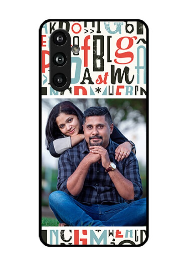 Samsung Galaxy F54 5G Custom Glass Phone Case - Alphabet Design