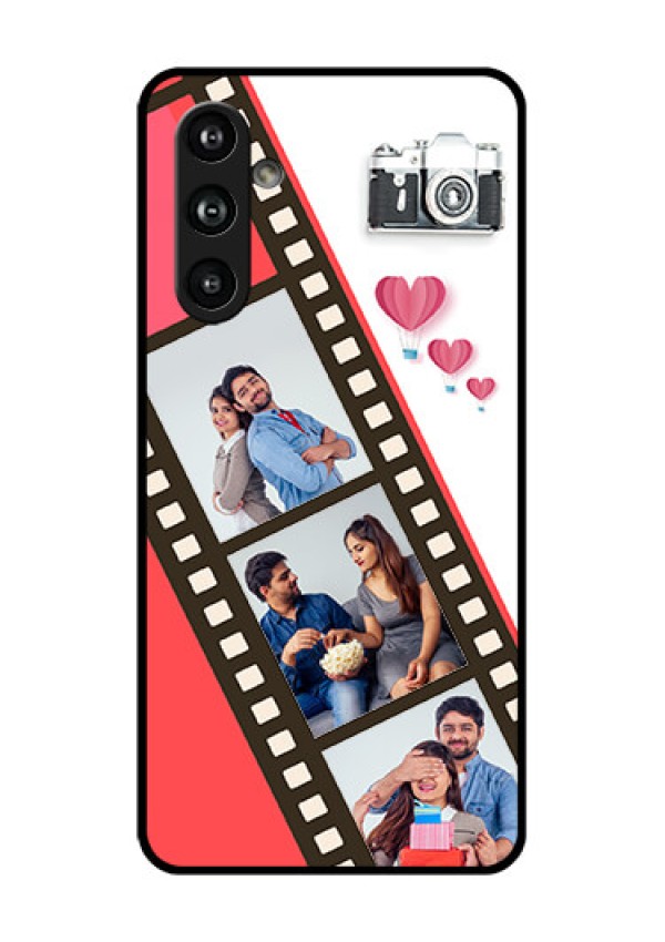Samsung Galaxy F54 5G Custom Glass Phone Case - 3 Image Holder With Film Reel