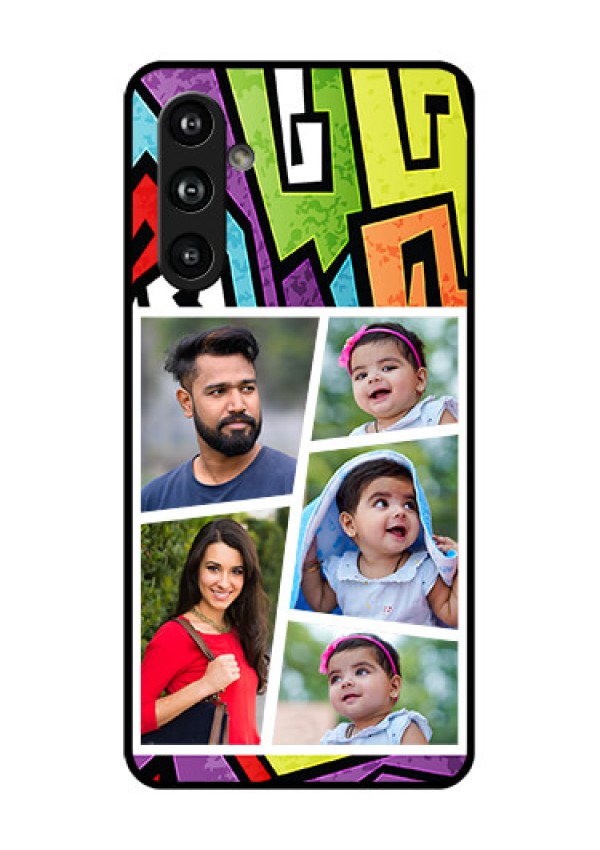 Samsung Galaxy F54 5G Custom Glass Phone Case - Graffiti Pattern Design