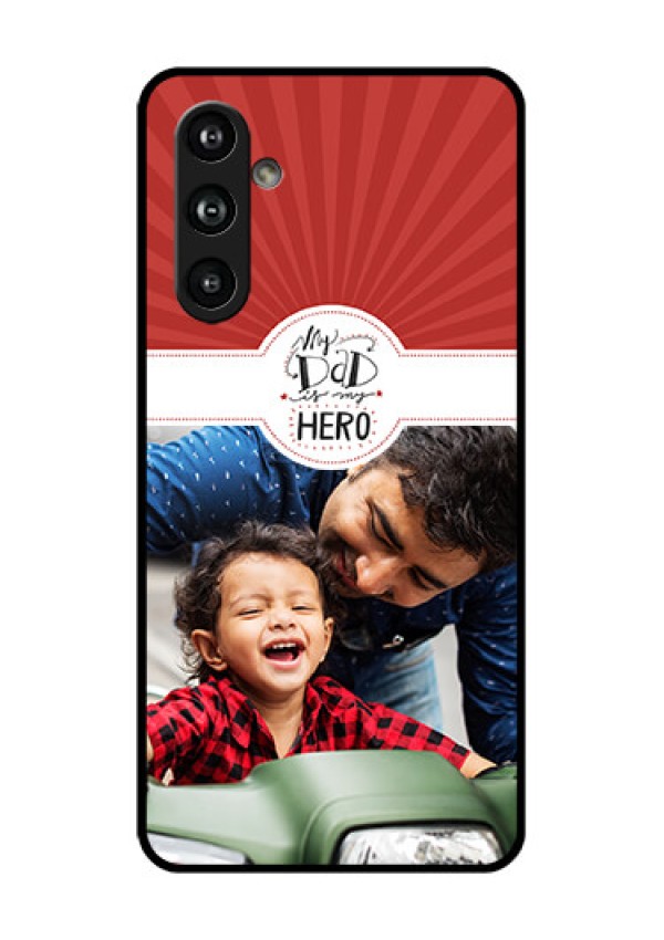 Samsung Galaxy F54 5G Custom Glass Phone Case - My Dad Hero Design