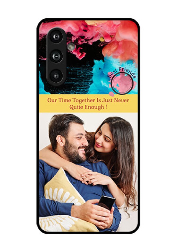 Samsung Galaxy F54 5G Custom Glass Phone Case - Quote With Acrylic Painting Design