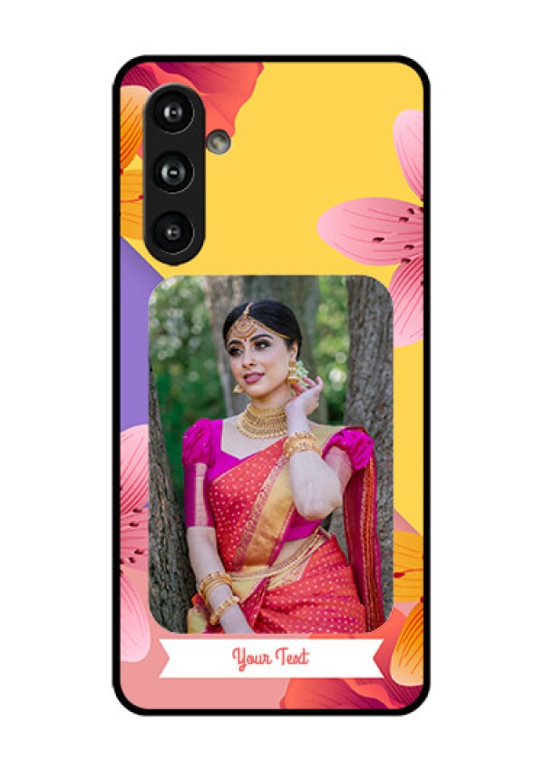 Samsung Galaxy F54 5G Custom Glass Phone Case - 3 Image With Vintage Floral Design