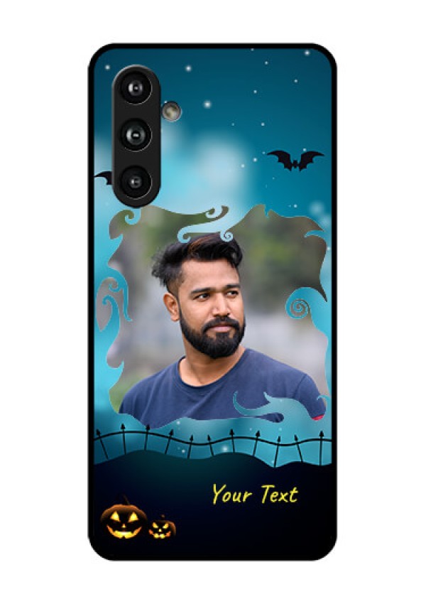 Samsung Galaxy F54 5G Custom Glass Phone Case - Halloween Frame Design