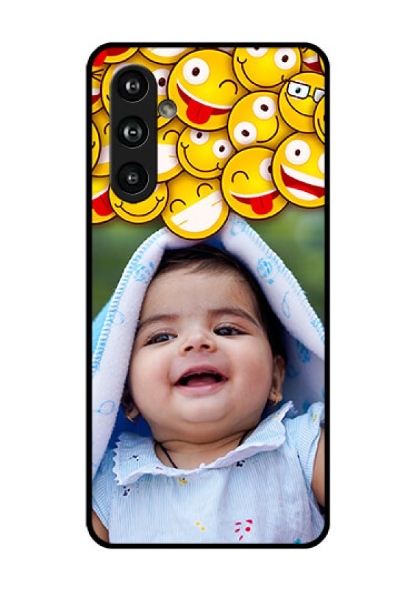 Samsung Galaxy F54 5G Custom Glass Phone Case - With Smiley Emoji Design