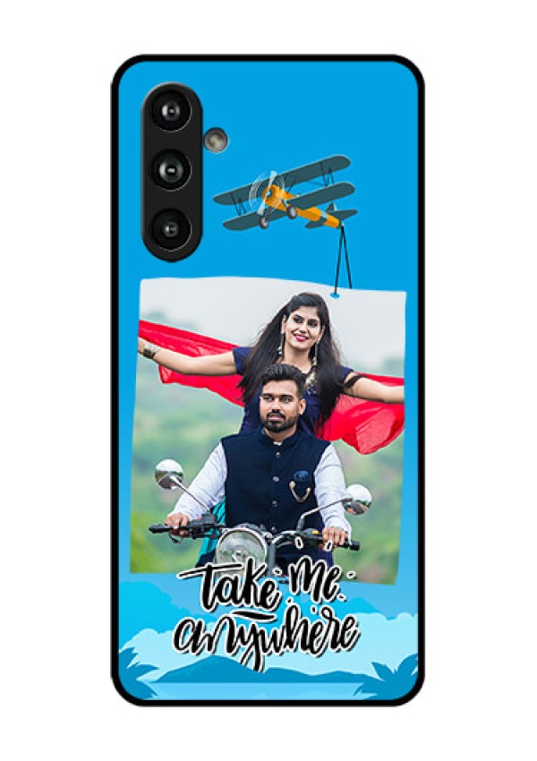 Samsung Galaxy F54 5G Custom Glass Phone Case - Traveller Design
