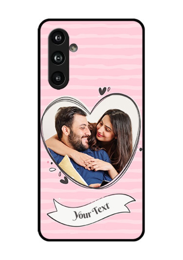 Samsung Galaxy F54 5G Custom Glass Phone Case - Vintage Heart Design