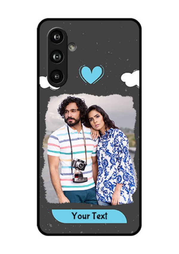 Samsung Galaxy F54 5G Custom Glass Phone Case - Splashes With Love Doodles Design