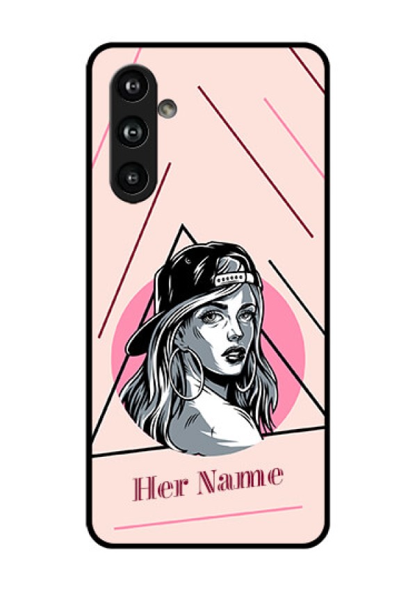 Samsung Galaxy F54 5G Custom Glass Phone Case - Rockstar Girl Design
