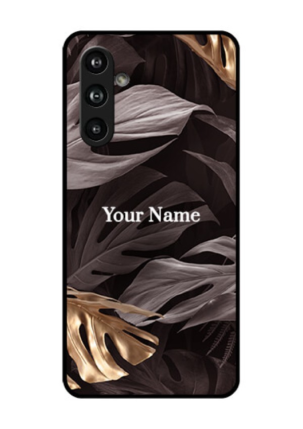 Samsung Galaxy F54 5G Custom Glass Phone Case - Wild Leaves Digital Paint Design