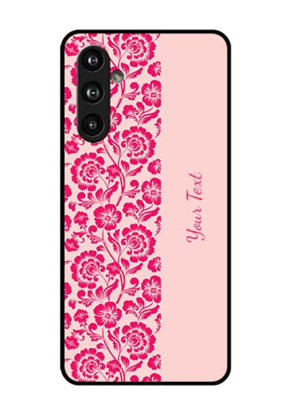 Samsung Galaxy F54 5G Custom Glass Phone Case - Attractive Floral Pattern Design