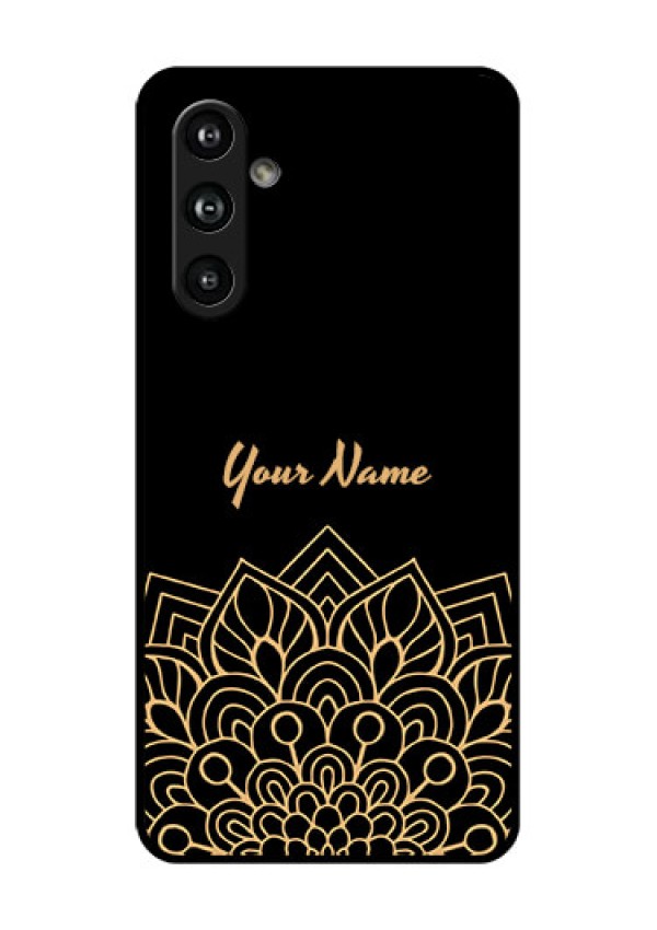 Samsung Galaxy F54 5G Custom Glass Phone Case - Golden Mandala Design