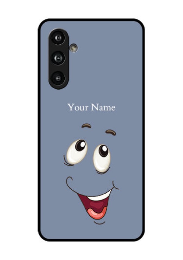 Samsung Galaxy F54 5G Custom Glass Phone Case - Laughing Cartoon Face Design