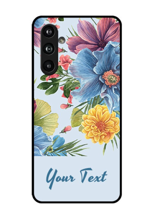 Samsung Galaxy F54 5G Custom Glass Phone Case - Stunning Watercolored Flowers Painting Design
