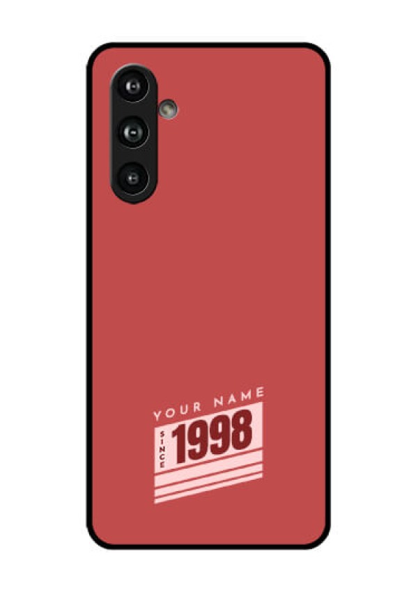 Samsung Galaxy F54 5G Custom Glass Phone Case - Red Custom Year Of Birth Design
