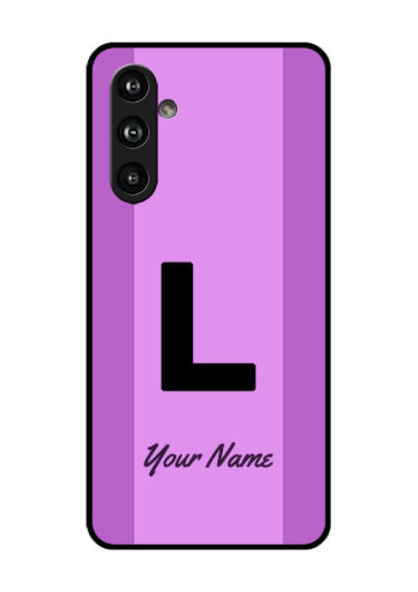 Samsung Galaxy F54 5G Custom Glass Phone Case - Tricolor Custom Text Design