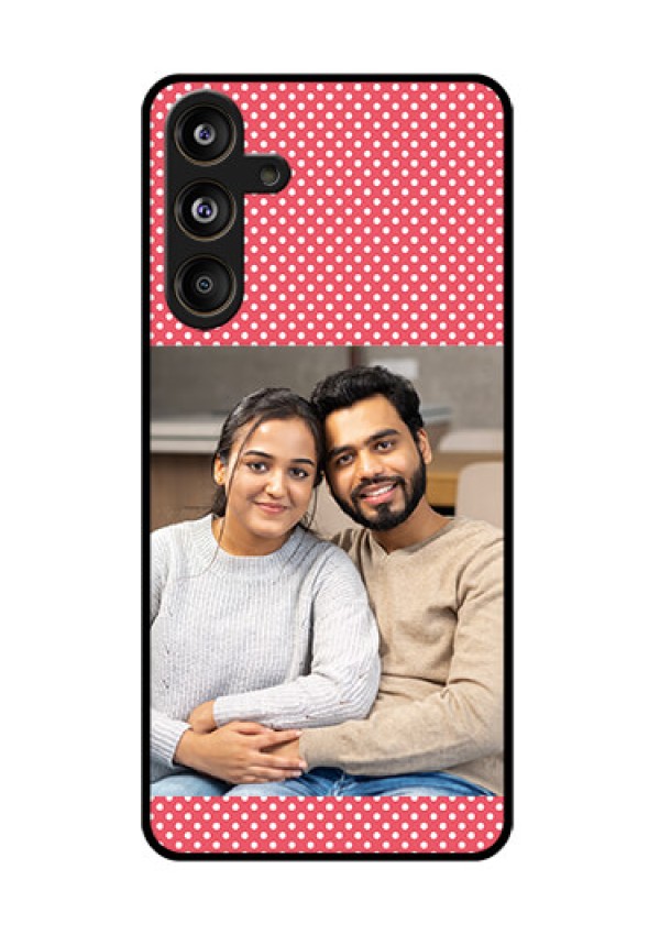Samsung Galaxy F55 5G Custom Glass Phone CaseWhite Dotted Design