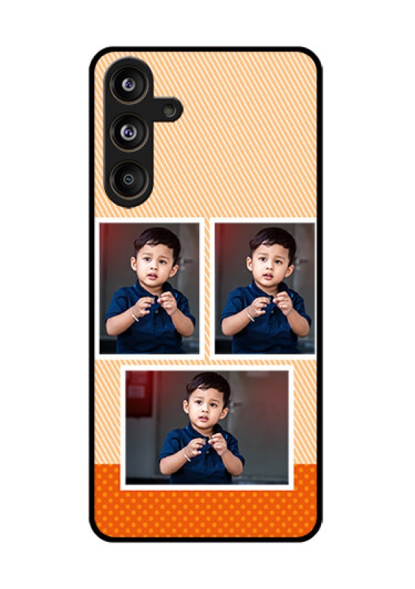 Samsung Galaxy F55 5G Custom Glass Phone CaseBulk Photos Upload Design