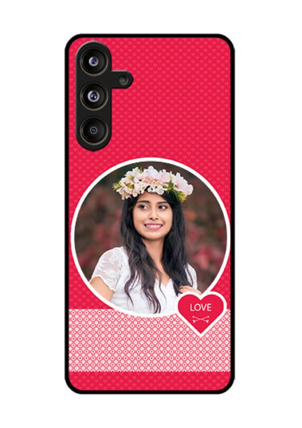 Samsung Galaxy F55 5G Custom Glass Phone CasePink Color Pattern Design